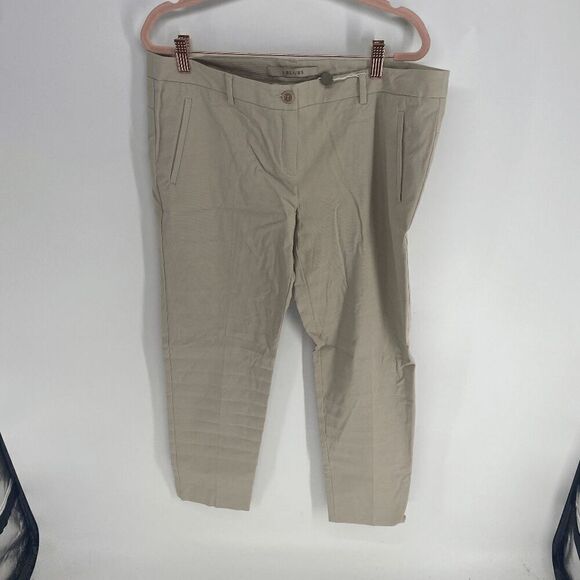 iBlues Osvaldo Womens Tan New Straight Leg Misrise Trouser Dress Pant 12 - Picture 1 of 9